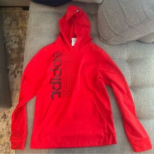 Adidas Red Hoodie with Black Logo